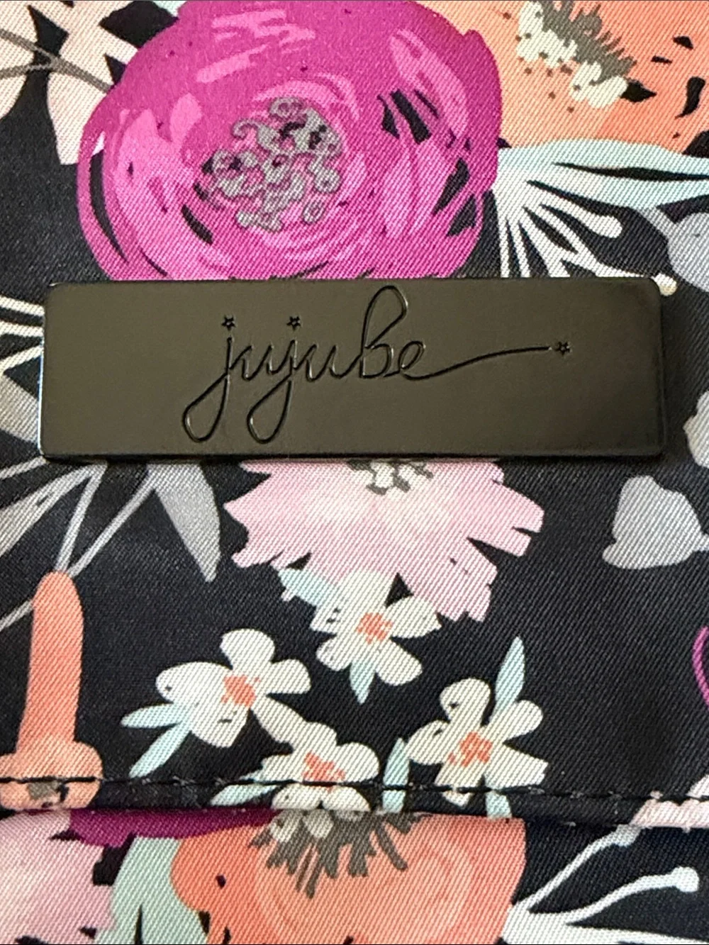 Ju-Ju Be Be Right Back Backpack Diaper Bag In Black and Bloom